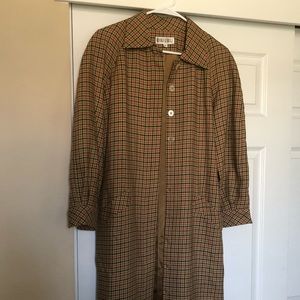 Plaid trench